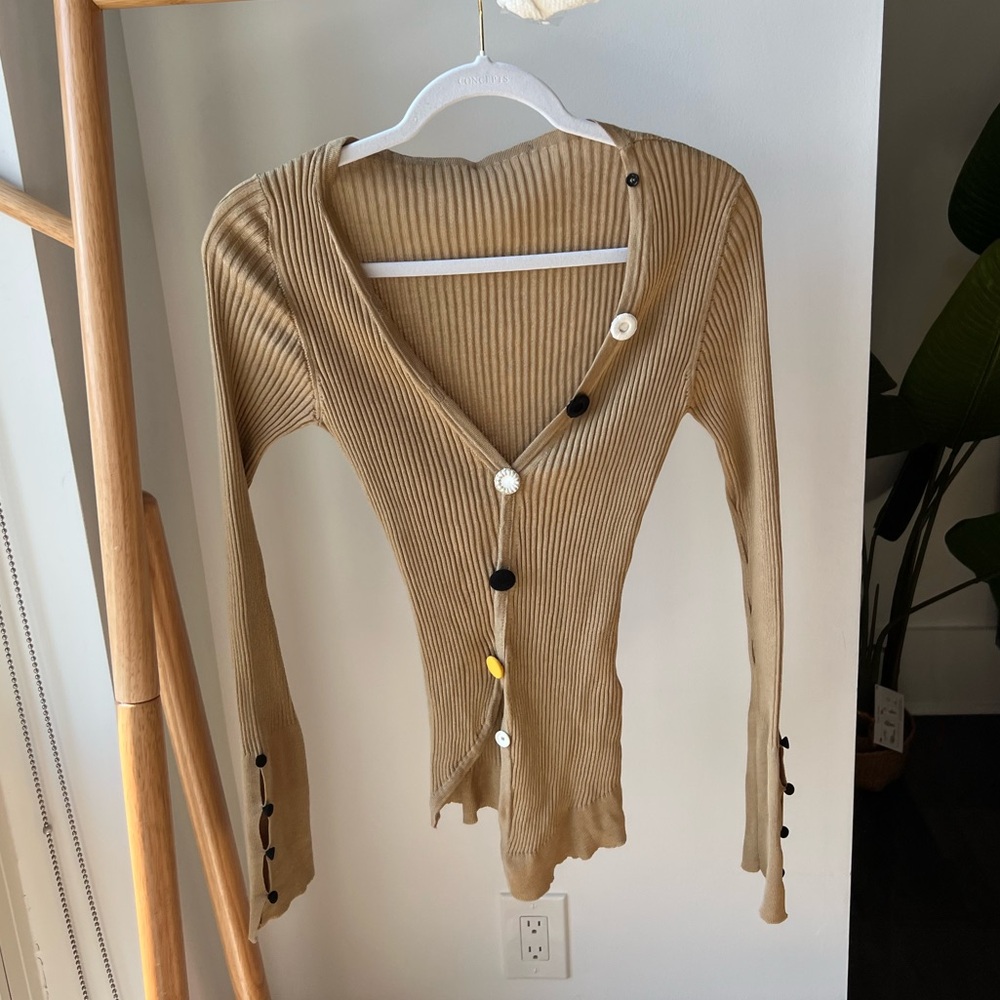 Jacquemus Brown Le Cardigan Tordu Cardigan - Picture 3 of 10